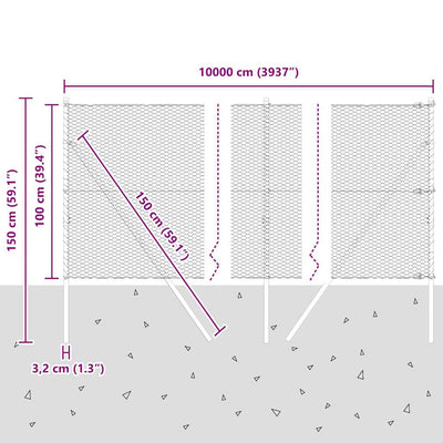 Aita paalujen kanssa Harmaa 1 x 100 m