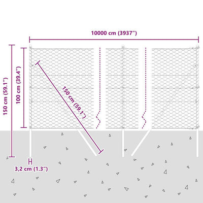 Aita paalujen kanssa Harmaa 1 x 100 m