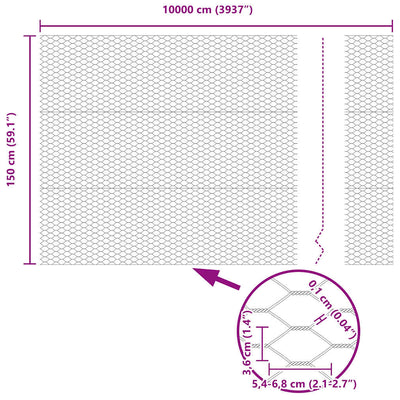 Aita paalujen kanssa Harmaa 1.5 x 100 m