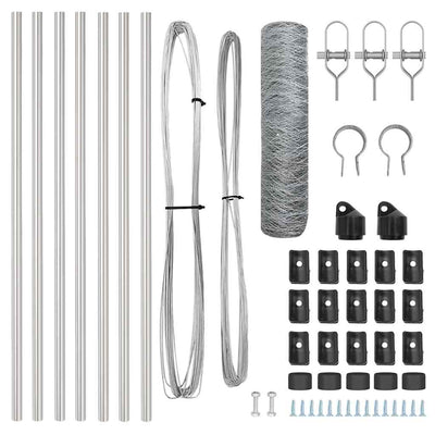 Aita paalujen kanssa Hopea 0,4 x 10 m