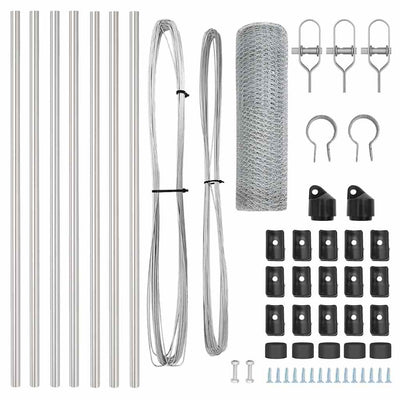 Aita paalujen kanssa Hopea 0.5 x 10 m