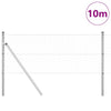 Kuusikulmainen aidan maapohjauskappale 10 x 0,6 m Hopea Verkko