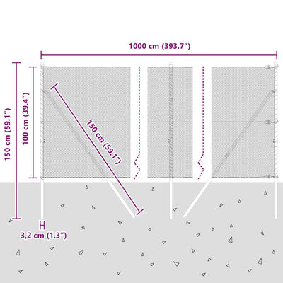 Aita paalujen kanssa Hopea 1 x 10 m