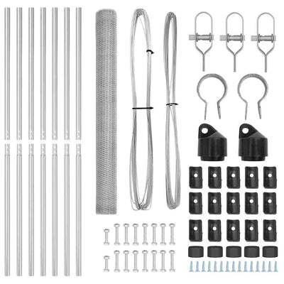 Aita paalujen kanssa Hopea 1.5 x 10 m