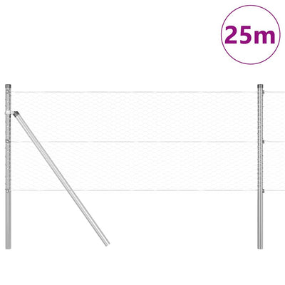 Aita paalujen kanssa Hopea 0,6 x 25 m