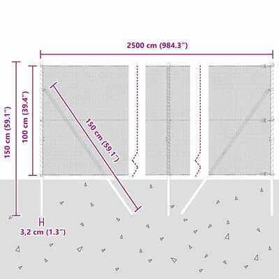 Aita paalujen kanssa Hopea 1 x 25 m