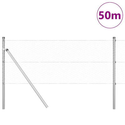 Aita paalujen kanssa Hopea 0.6 x 50 m