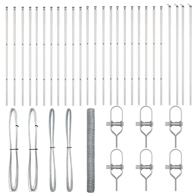 Aita paalujen kanssa Hopea 1.5 x 50 m