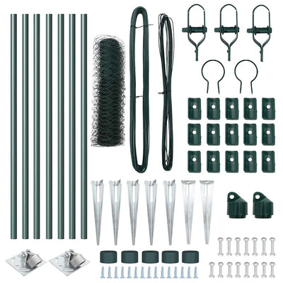 Aita paalujen kanssa Vihreä 0,4 x 10 m