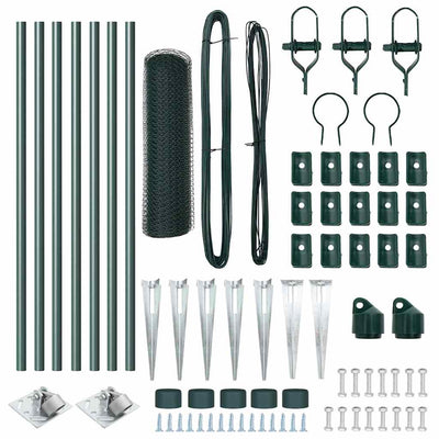 Aita paalujen kanssa Vihreä 0,6 x 10 m