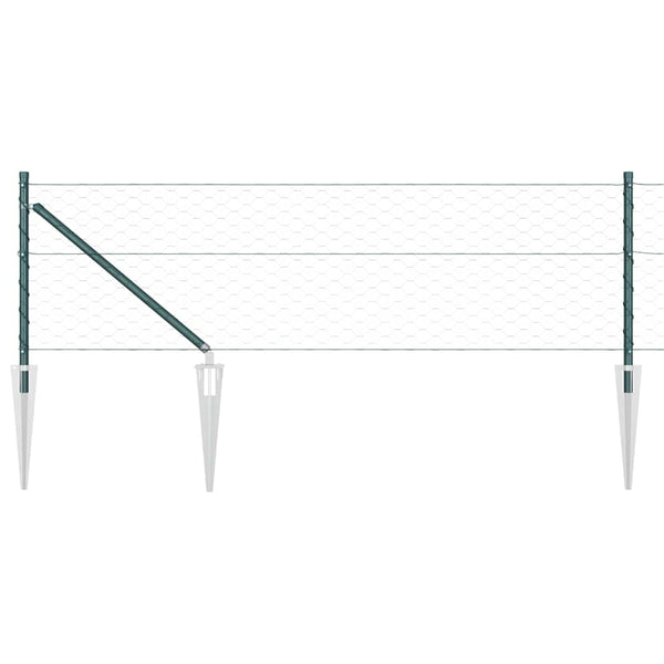 Kuusikulmainen aita pylväällä 10 x 0,6 m PVC-pinnoitettu teräs