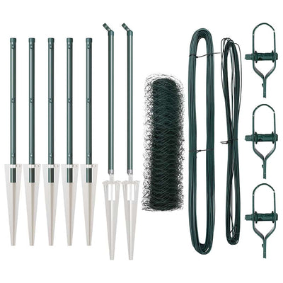 Aita paalujen kanssa Vihreä 0.8 x 10 m