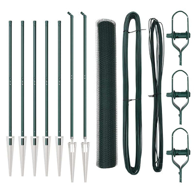 Aita paalujen kanssa Vihreä 1.2 x 10 m