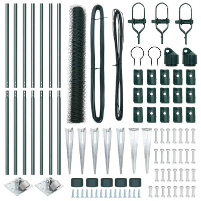 Aita paalujen kanssa Vihreä 1.2 x 10 m