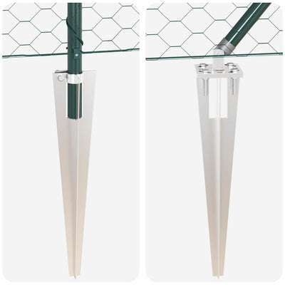 Aita paalujen kanssa Vihreä 1.4 x 10 m