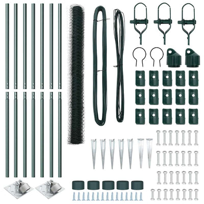 Aita paalujen kanssa Vihreä 1.6 x 10 m