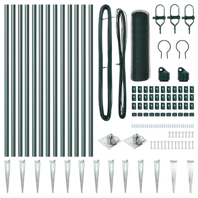 Aita paalujen kanssa Vihreä 0,4 x 25 m