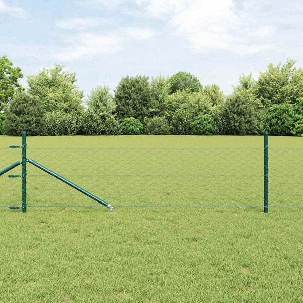 Kuusikulmainen aita pylväällä 25 x 0,5 m PVC-pinnoitettu teräs
