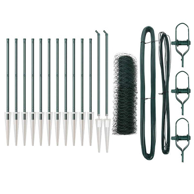 Aita paalujen kanssa Vihreä 0,6 x 25 m