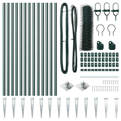 Aita paalujen kanssa Vihreä 0.8 x 25 m