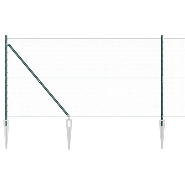 Kuusikulmainen aita pylväällä 25 x 1,2 m PVC-pinnoitettu teräs