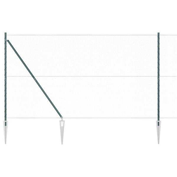 Kuusikulmainen aita pylväällä 25 x 1,5 m PVC-pinnoitettu teräs