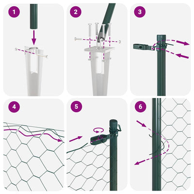 Aita paalujen kanssa Vihreä 1.4 x 50 m