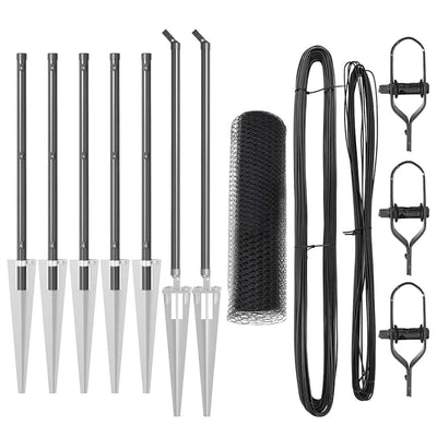 Aita paalujen kanssa Harmaa 0.5 x 10 m