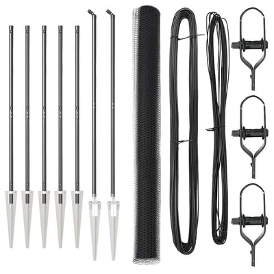 Aita paalujen kanssa Harmaa 1.5 x 10 m