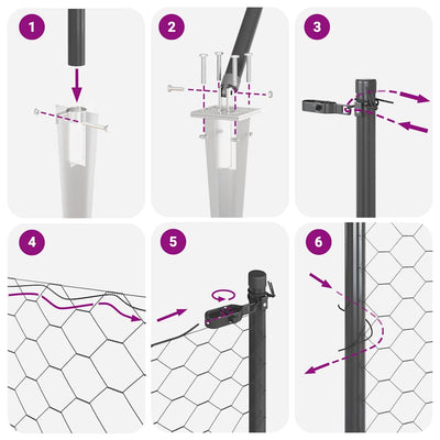 Aita paalujen kanssa Harmaa 1.6 x 10 m