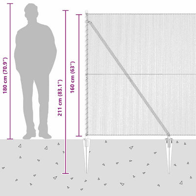 Aita paalujen kanssa Harmaa 1.6 x 10 m