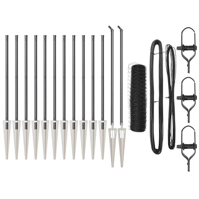 Aita paalujen kanssa Harmaa 0.5 x 25 m