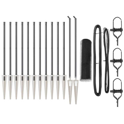 Aita paalujen kanssa Harmaa 0,6 x 25 m