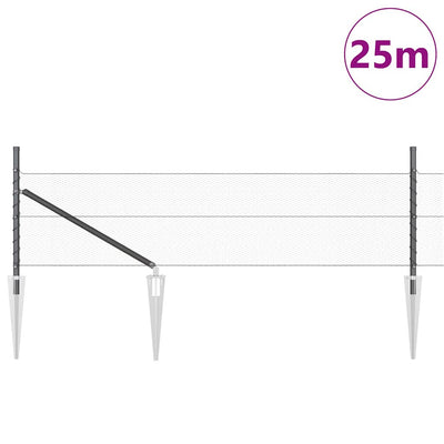 Aita paalujen kanssa Harmaa 0.8 x 25 m