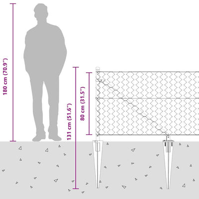 Aita paalujen kanssa Harmaa 0.8 x 25 m