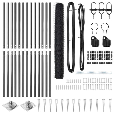 Aita paalujen kanssa Harmaa 1.4 x 25 m