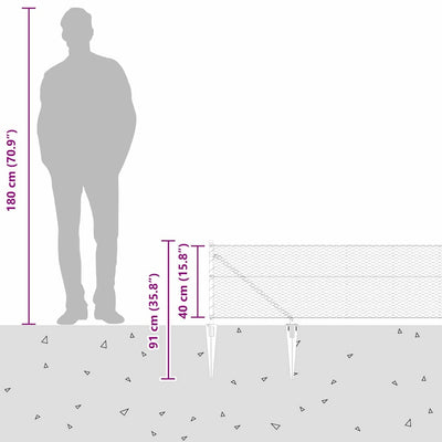 Aita paalujen kanssa Harmaa 0.4 x 50 m