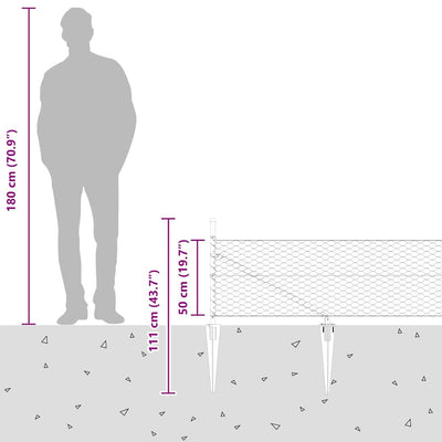 Aita paalujen kanssa Harmaa 0.5 x 50 m