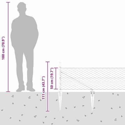 Aita paalujen kanssa Harmaa 0.5 x 50 m
