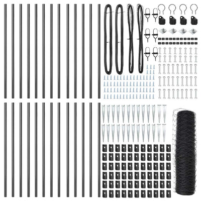 Aita paalujen kanssa Harmaa 0.8 x 50 m