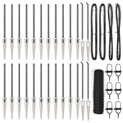 Aita paalujen kanssa Harmaa 0.8 x 50 m