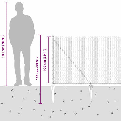 Aita paalujen kanssa Harmaa 1 x 50 m