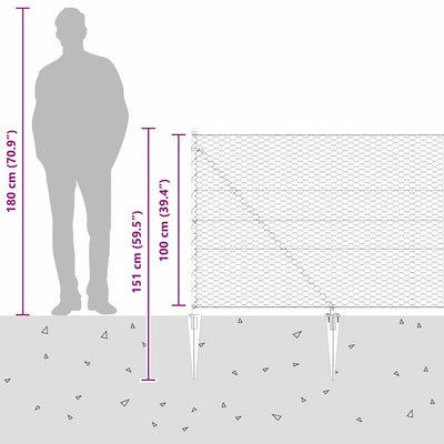 Aita paalujen kanssa Harmaa 1 x 50 m