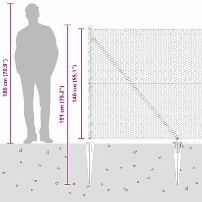 Aita paalujen kanssa Harmaa 1.4 x 50 m