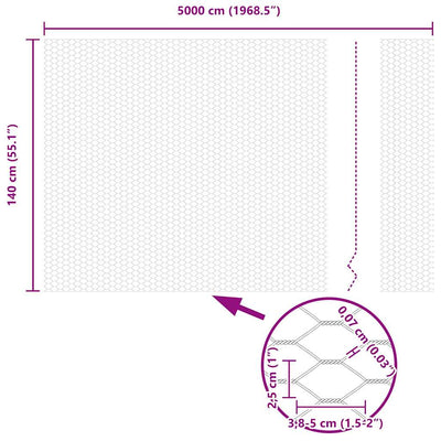 Aita paalujen kanssa Harmaa 1.4 x 50 m