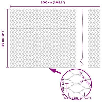 Aita paalujen kanssa Harmaa 1.5 x 50 m