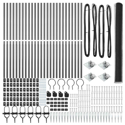Aita paalujen kanssa Harmaa 1.6 x 50 m