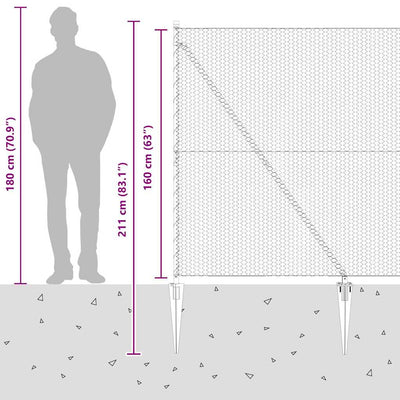 Aita paalujen kanssa Harmaa 1.6 x 50 m