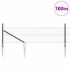 Kuusikulmainen aita pylväällä 100 x 0,5 m PVC-pinnoitettu teräs