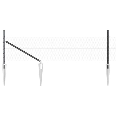 Aita paalujen kanssa Harmaa 0.8 x 100 m
